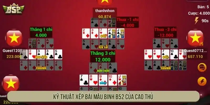 Kỹ thuật xếp bài Mậu Binh B52 của cao thủ
