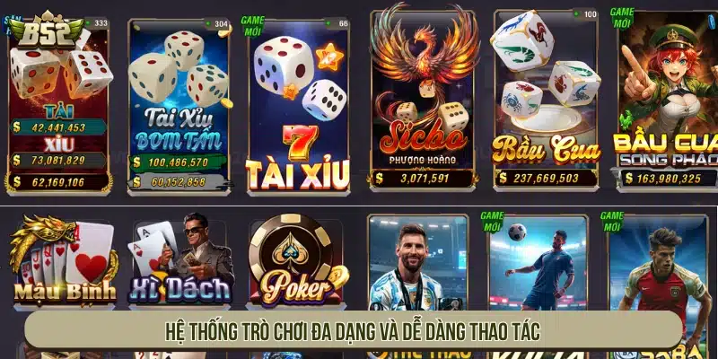 B52 | B52Club Game Bài Bom Tấn - Link Tải B52 Club Hệ thống trò chơi đa dạng và dễ dàng thao tác